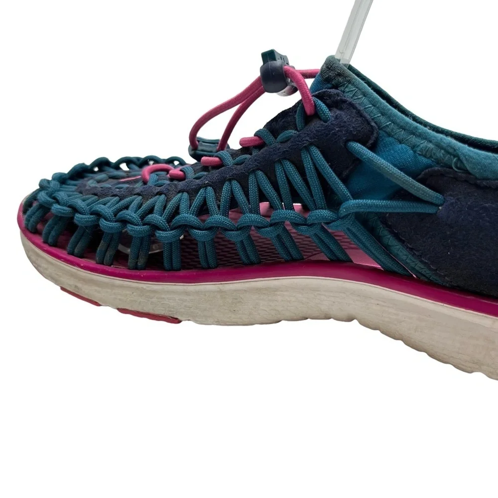KEEN Teal Blue Pink Closed Toe Sneakers Sandals Hiking Fishing Camping Shoes  5 - Picture 7 of 15